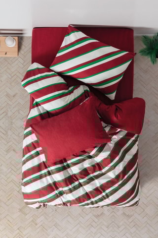 Parure de couette en coton 145 fils/m² Merry - Rouge
