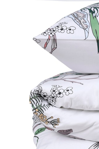 Parure de couette en coton 47 fils/cm² Salom - Blanc
