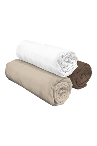 Trio de draps - Blanc, beige et anthracite