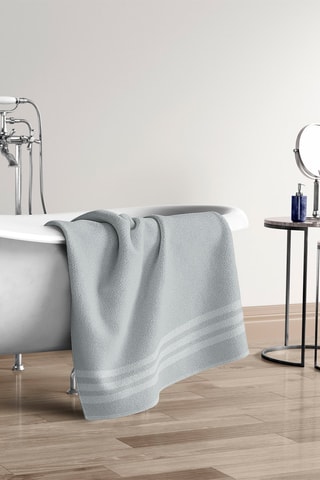 Drap de douche Le temps d'un bain - Gris - 70 x 140 cm