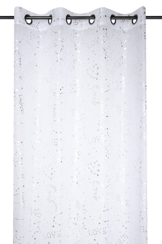 Voilage Unicorn Dream - Blanc et argenté - 135 x 260 cm