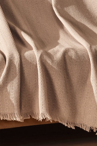 Jeté de canapé en coton recyclé - Beige - 170 x 205 cm