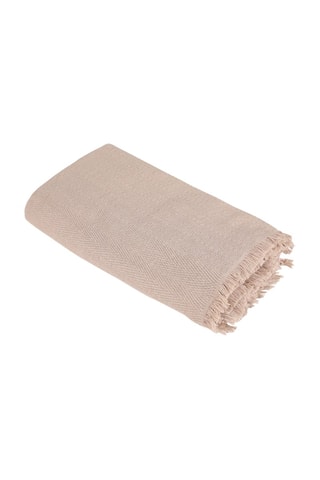 Jeté de canapé en coton recyclé - Beige - 170 x 205 cm