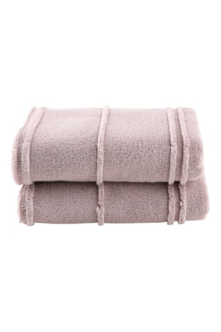 2 serviettes de toilette Arden - Lilas - 50 x 90 cm
