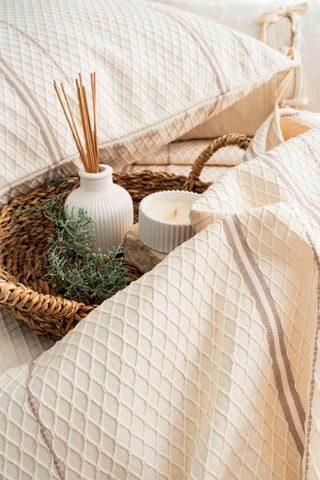 Ensemble couvre-lit - Beige
