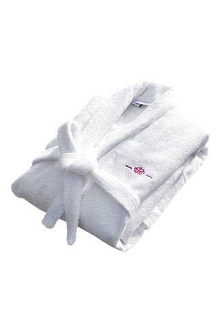 Peignoir S et serviette - Blanc