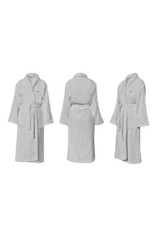 Peignoir S et serviette - Gris clair