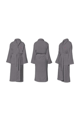 Peignoir S et serviette - Gris foncé