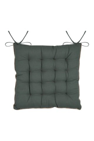 Galette de chaise Botanys - Vert et écru - 38 x 38 cm