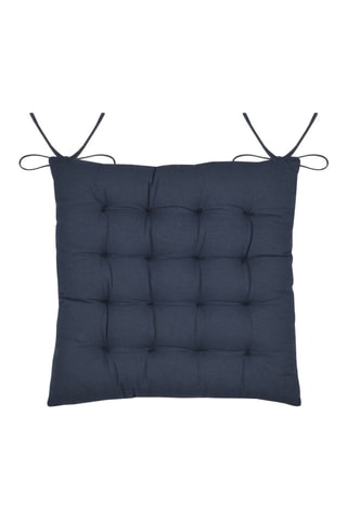 Galette de chaise Coline - Bleu marine - 38 x 38 cm