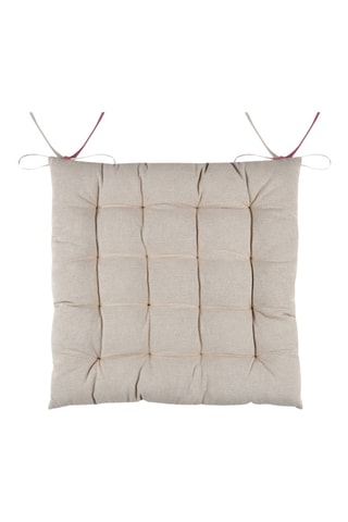 Galette de chaise Duo - Beige et rose
