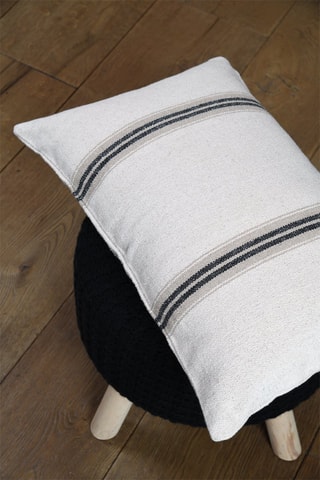 Coussin Montauban - Ecru et noir - 40 x 60 cm
