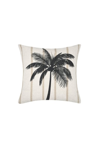 Coussin Theoule - Ecru et anthracite - 45 x 45 cm