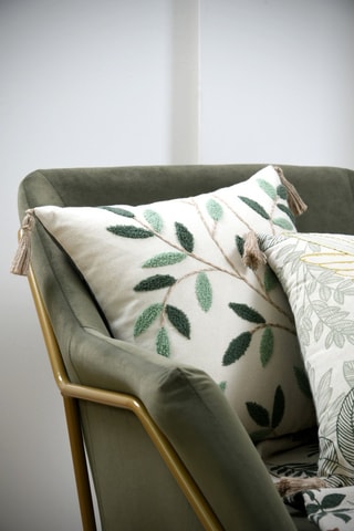 Coussin Botanys - Vert et blanc - 40 x 40 cm