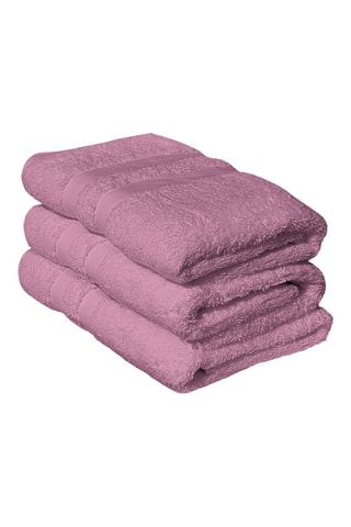 3 serviettes de toilette Le temps d'un bain - Rose poudré - 50 x 100 cm