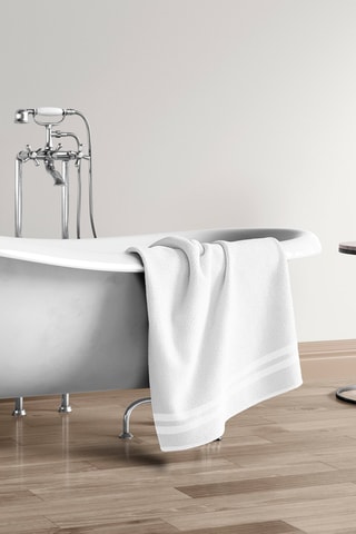 Serviette de toilette - Blanc - 50 x 100 cm