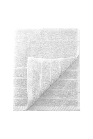 2 serviettes de toilette et 2 draps de douche - Blanc