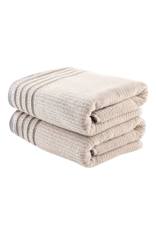 2 serviettes de toilette - Marron clair