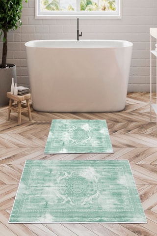 2 tapis de bain - 50 x 60 / 60 x 100 cm