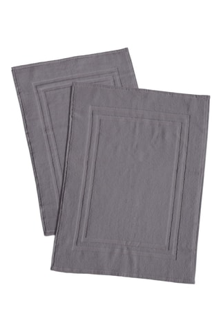 2 tapis de bain Le temps d'un bain - Anthracite - 50 x 70 cm