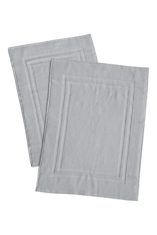 2 tapis de bain Le temps d'un bain - Gris clair - 50 x 70 cm