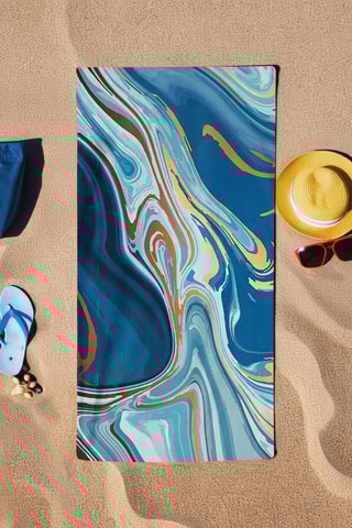 Drap de plage - Bleu - 75 x 150 cm