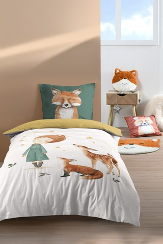 Parure de couette Ferdinand - Marron et blanc