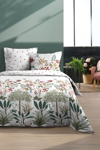 Parure de couette Antillia - Blanc et vert