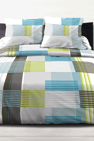 Parure de draps en coton 57 fils/cm² - Turquoise