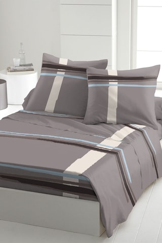 Parure de draps en coton 57 fils/cm² - Gris