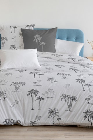 2 parure de couette en coton 57 fils/cm² Tinghir - Vert et gris