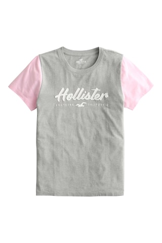 T-shirt - Cinzento-escuro e rosa
