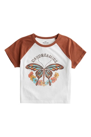 T-shirt - Branco e castanho