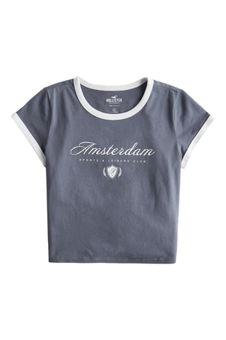T-shirt - Cinzento e branco