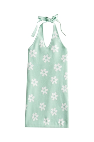 Vestido direito - Verde-água
