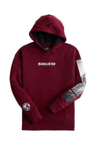Sweat polar com capuz - Vermelho