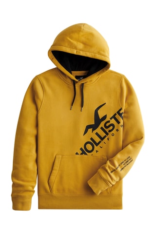 Sweat polar com capuz - Mostarda