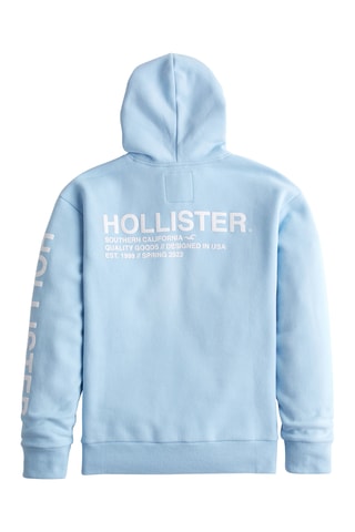 Sweat polar com capuz - Azul-celeste