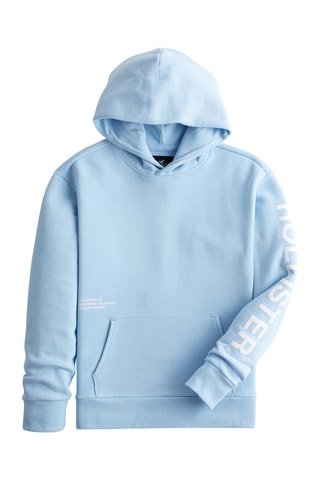Sweat polar com capuz - Azul-celeste