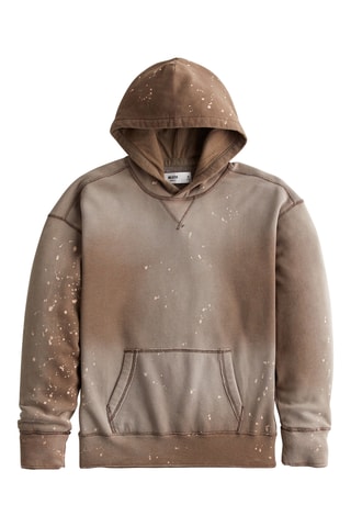 Sweat polar com capuz - Castanho