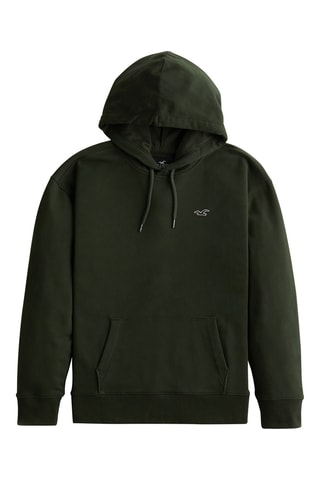 Sweat polar com capuz - Verde-escuro