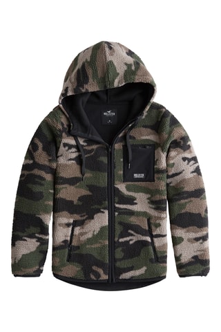 Sweat polar - Verde-escuro e preto