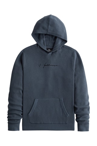 Camisola com capuz - Azul-escuro