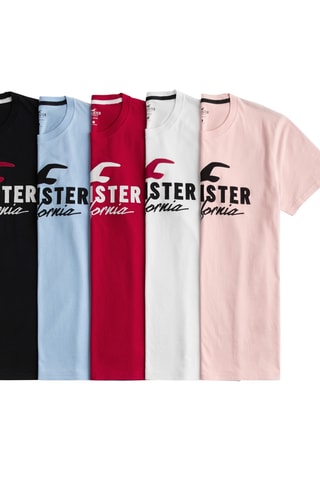 5 t-shirts - Preto e azul-celeste