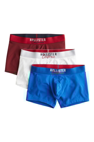 3 boxers - Bordeaux, blanc et bleu canard