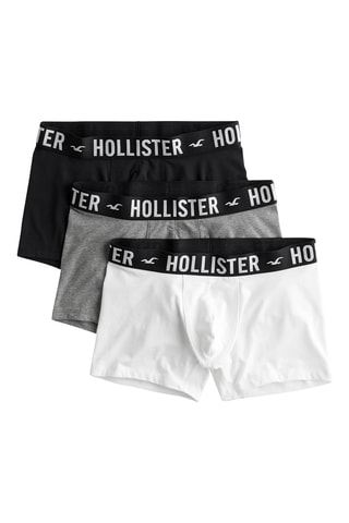 3 boxers - Noir, gris chiné et blanc