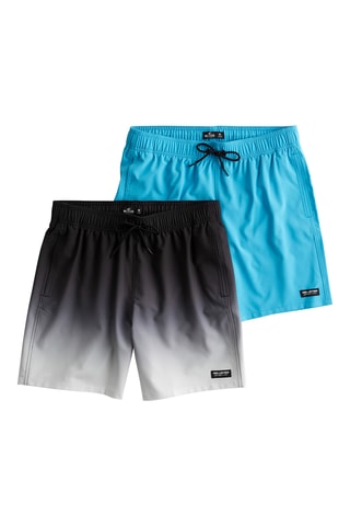 2 calções de banho - Turquesa e preto