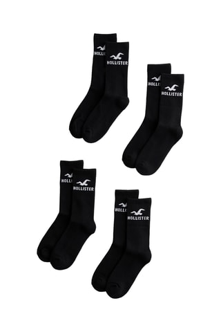 4 pares de meias - Preto