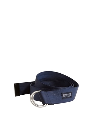 Cinto com dupla fivela - Azul-marinho