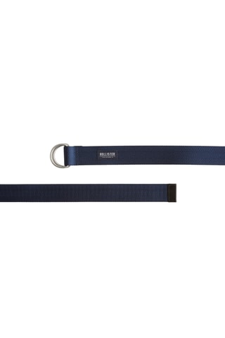 Cinto com dupla fivela - Azul-marinho